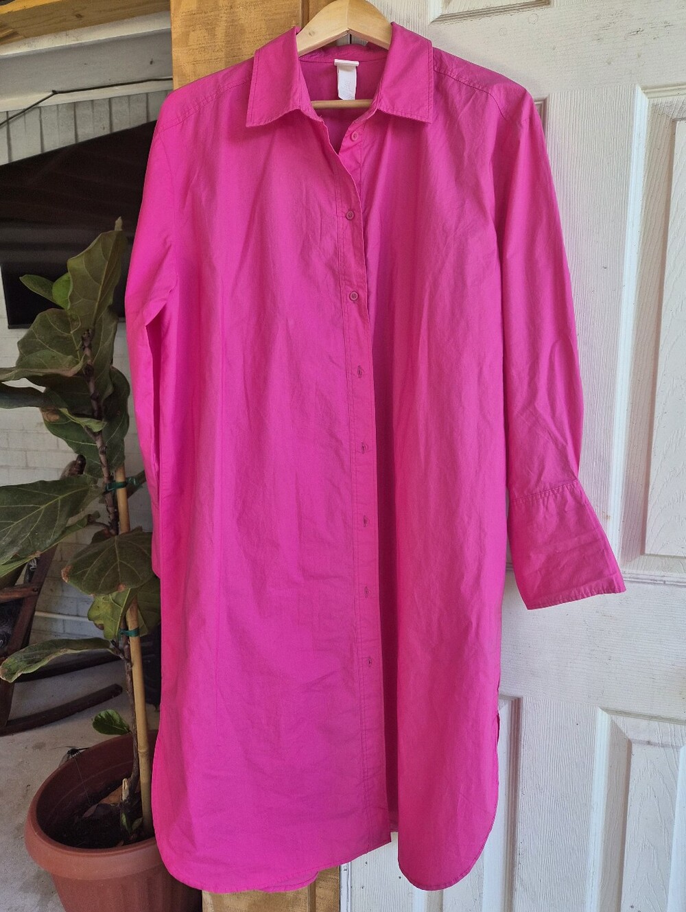 H&m Hot Pink Shirt Dress